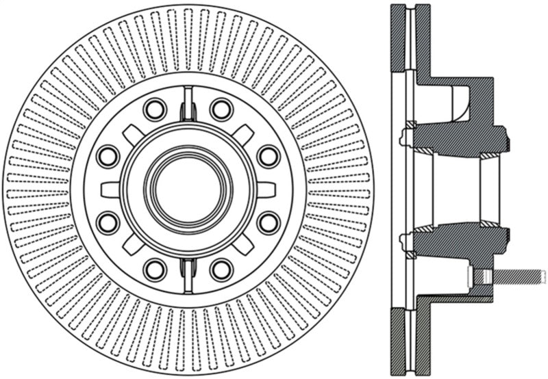 Stoptech 17-19 Ford F-250 King Ranch Front Vented CRYO Rotor