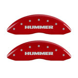 MGP 4 Caliper Covers Engraved Front & Rear Hummer Red finish silver ch