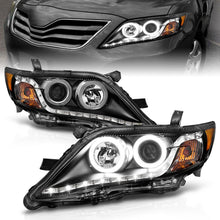 Load image into Gallery viewer, ANZO 2010-2011 Toyota Camry Projector Headlights w/ Halo Black (CCFL)