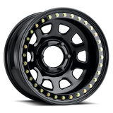 Raceline RT51 Daytona Rock 15x8in/5x114.3 BP/-19mm Offset/83.82mm Bore - Gloss Black Beadlock Wheel