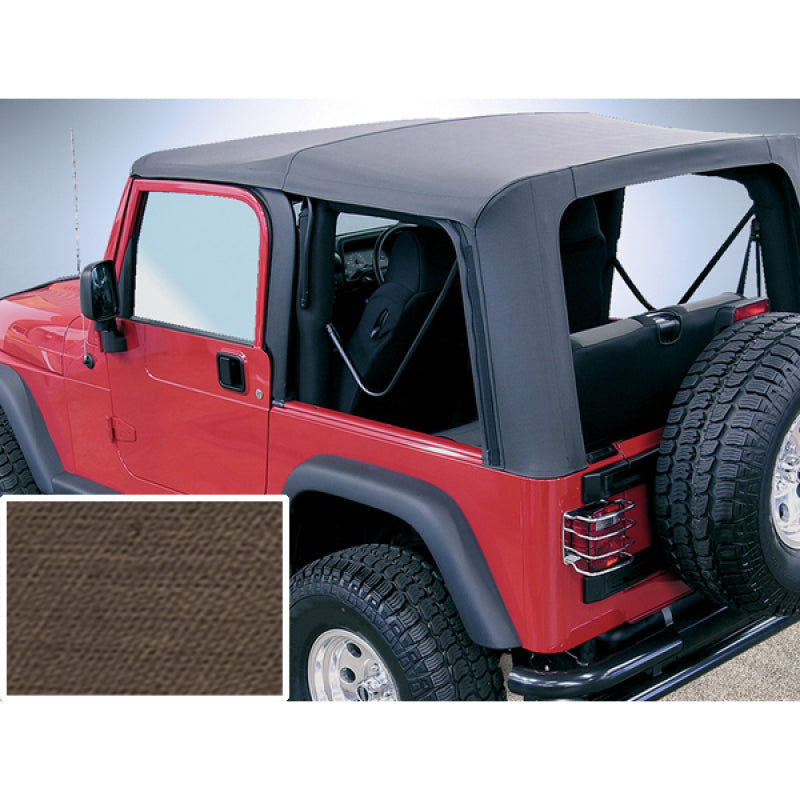 Rugged Ridge Soft Top Khaki Tinted Windows 03-06 Jeep Wrangler TJ