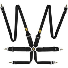 Load image into Gallery viewer, OMP First 3/2 Racing Harness Black
