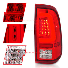 Load image into Gallery viewer, ANZO 2008-2016 Ford F-250 LED Taillights Chrome Housing Red/Clear Lens (Pair)