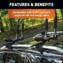 Load image into Gallery viewer, Curt 53-3/8in Aluminum Universal Roof Rack Crossbars