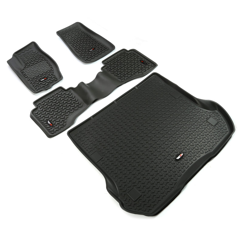 Rugged Ridge Floor Liner Front/Rear/Cargo Black 2005-2010 Jeep Grand Cherokee WK