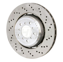 Load image into Gallery viewer, SHW 08-13 BMW M3 4.0L Right Front Cross-Drilled Lightweight Brake Rotor (34112283802)