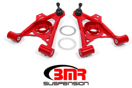 BMR 94-04 Mustang Lower Non-Adj. A-Arms (Poly) w/ Tall Ball Joint / Spring Pocket - Red - GTR Auto