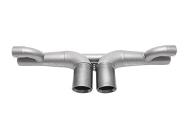 SOUL 06-11 Porsche 997 / 997.2 GT3 Center Muffler Bypass Exhaust - 3.5in Gunmetal Double Wall Tips