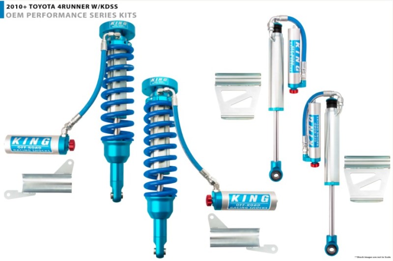 King Shocks 2010+ Toyota 4Runner w/KDSS Front 2.5 Dia Remote Res 600lb SR Coilover w/Adjuster (Pair)