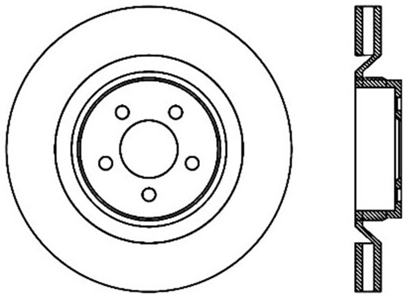 StopTech 06-10 / 12-18 Dodge Charger Cryo Slotted Front Left Sport Brake Rotor