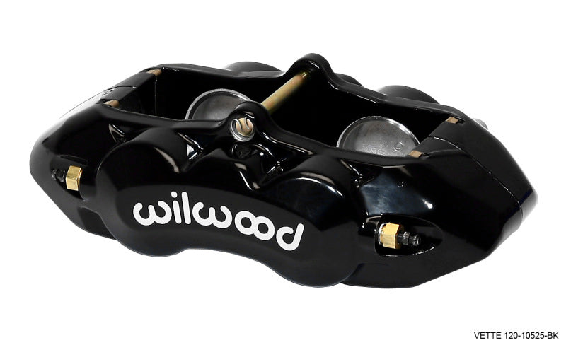 Wilwood Caliper-D8-4 Front Black 1.88in Pistons 1.25 Disc