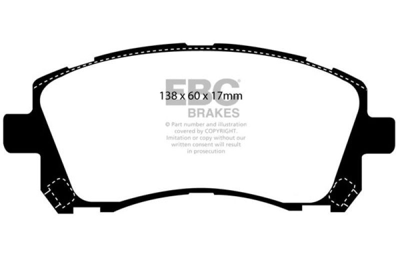 EBC 98-02 Subaru Forester 2.5 Orangestuff Front Brake Pads