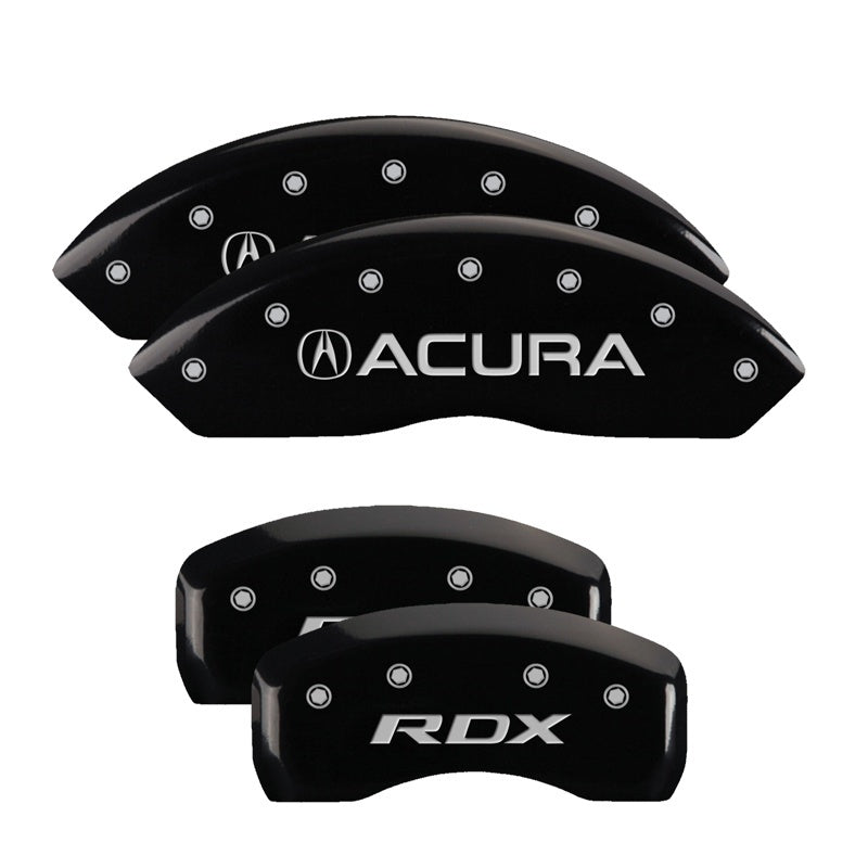 MGP 4 Caliper Covers Engraved Front Acura Rear RDX Black Finish Silver Char 2016 Acura RDX