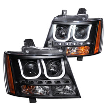 Load image into Gallery viewer, ANZO 2007-2013 Chevrolet Avalanche Projector Headlights w/ U-Bar Black