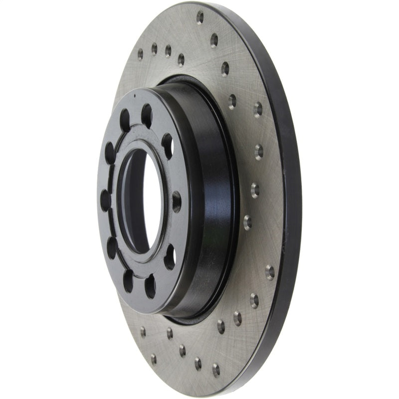 StopTech 01-08 Audi A4 Cross Drilled Cryo Left Rear Rotor