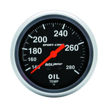 Load image into Gallery viewer, Autometer Sport-Comp 66.7mm 140-280 Degree F PSI Mechanical Oil Temperature Gauge