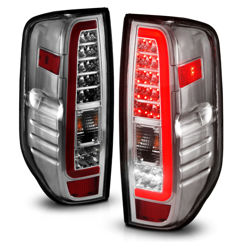 ANZO 2005-2021 Nissan Frontier LED Taillights Chrome Housing/Clear Lens