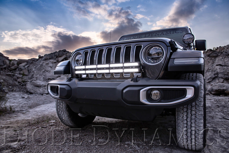 Diode Dynamics 18-21 Jeep JL Wrangler/Gladiator SS30 Bumper Bracket Kit - White Flood (Single)