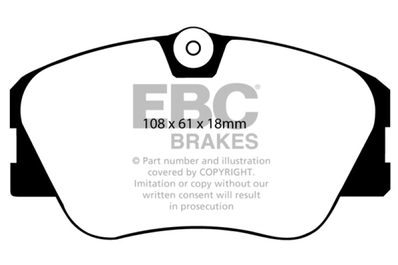 EBC 86-93 Mercedes-Benz 190/190E 2.3 16v Redstuff Front Brake Pads