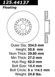 Stoptech 06-19 Lexus GS350 Premium Front Right CryoStop Brake Rotor