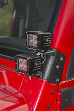 Load image into Gallery viewer, Rugged Ridge 97-06 Jeep Wrangler TJ Textured Black Dual A-Pillar Light Mount