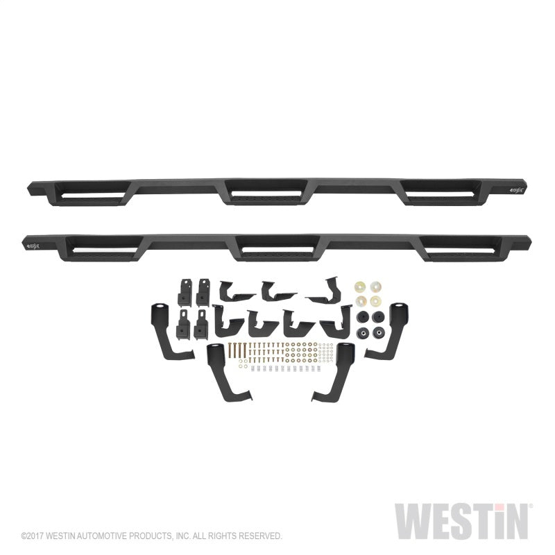 Westin/HDX 07-19 Chevy Silv 2500/3500 Crew (8ft) (Excl Dually) Drop WTW Nerf Step Bars - Blk