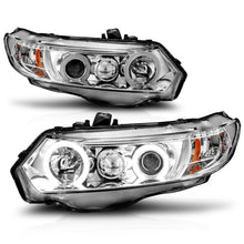 Load image into Gallery viewer, ANZO 2006-2011 Honda Civic Projector Headlights w/ Halo Chrome (CCFL)