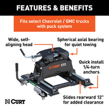 Load image into Gallery viewer, Curt Q20 5th Wheel Hitch w/Roller and GM Puck System Adapter