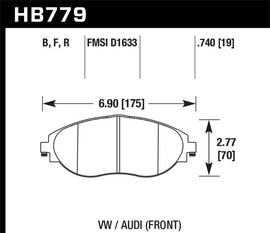 Hawk 2016 Audi S3 DTC-30 Front Brake Pads