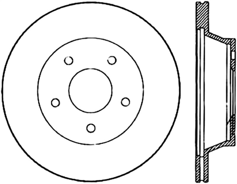 StopTech Power Slot 84-87 Chevrolet Corvette Right Front Cryo Sport Slotted Rotor