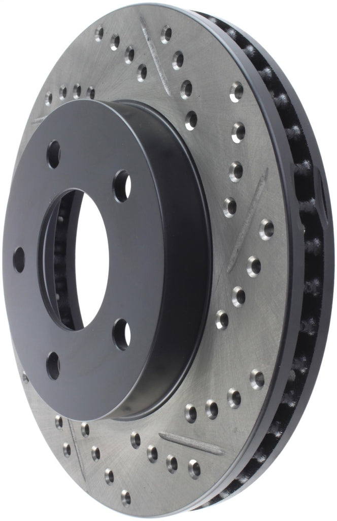 StopTech Power Slot 90-96 Buick Century / 90-96 Olds Cutlass Ciera Fr Left Drilled & Slotted Rotor