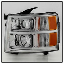 Load image into Gallery viewer, xTune Chevy Silverado 1500/2500/3500 07-13 Halo Projector Headlights Chrome PRO-JH-CS07-LED-C