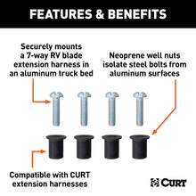 Load image into Gallery viewer, Curt Custom Wiring Harness Extension Isolator Kit for Aluminum Truck Beds