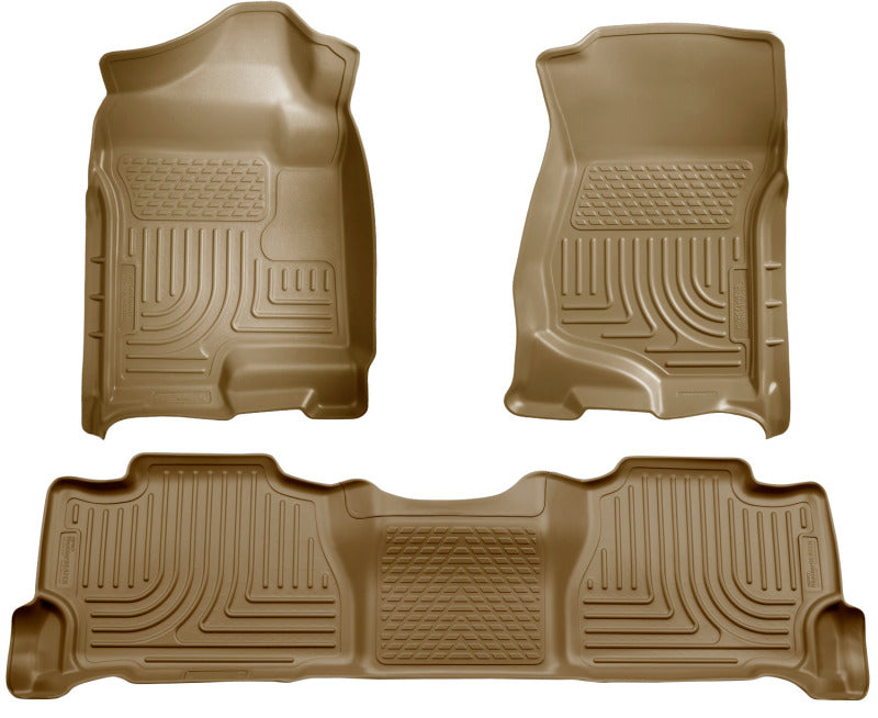 Husky Liners 07-13 GM Escalade/Suburban/Yukon WeatherBeater Tan Front & 2nd Seat Floor Liners - GTR Auto