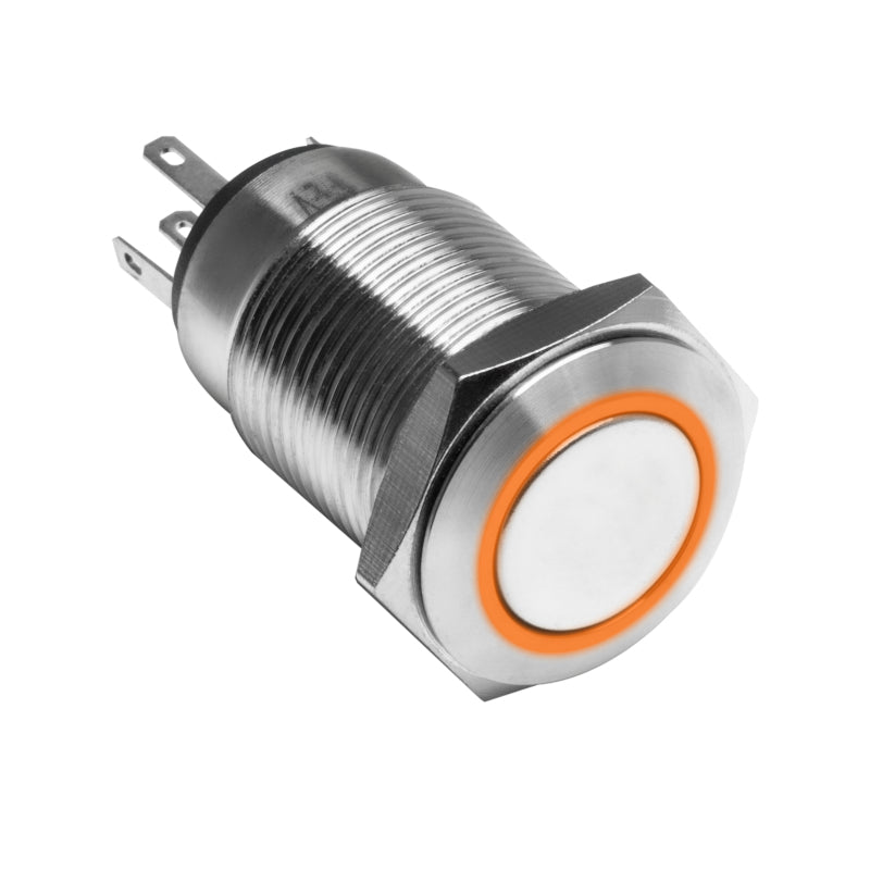 Oracle Momentary Flush Mount LED Switch - Amber