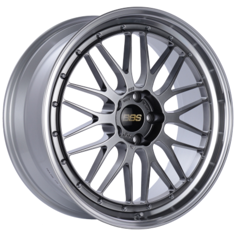 BBS LM 18x8.5 5x114.3 ET38 Diamond Black Center Diamond Cut Lip Wheel - 82mm PFS Required