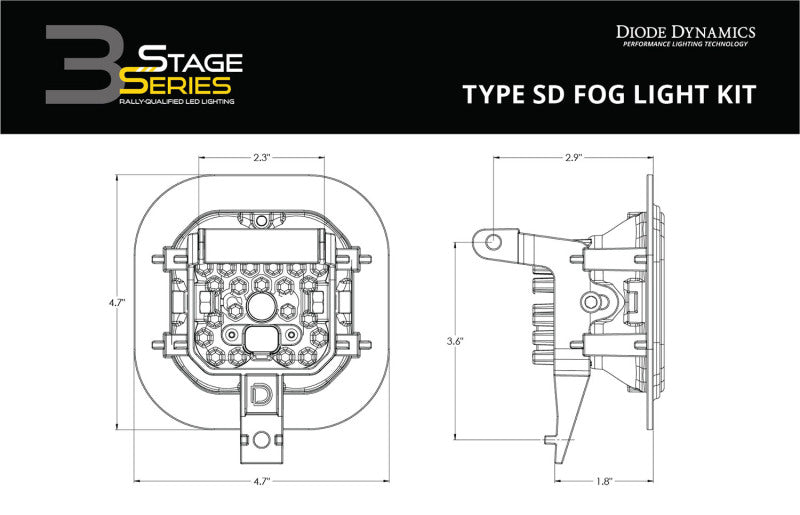 Diode Dynamics SS3 Max Type SD Kit ABL - White SAE Fog