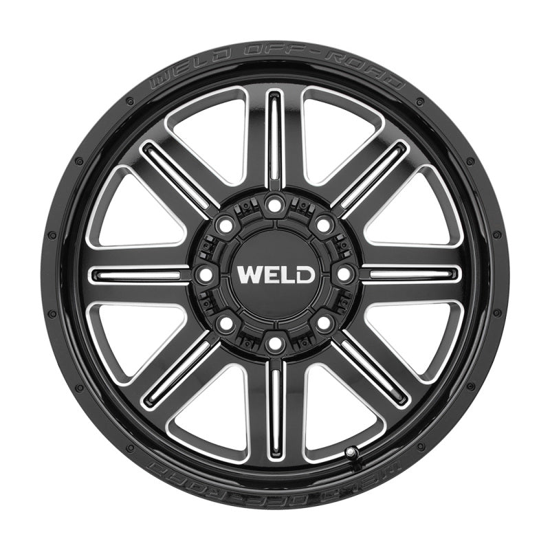 Weld Off-Road W143 18X9 Chasm 8X170 ET-12 BS4.50 Gloss Black MIL Windows 125.1