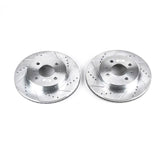 Power Stop 91-92 Saturn SC Front Evolution Drilled & Slotted Rotors - Pair