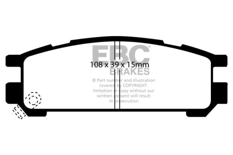 EBC 95-96 Subaru Impreza 2.2 Orangestuff Rear Brake Pads