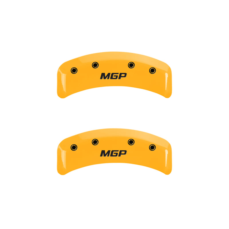 MGP 4 Caliper Covers Engraved Front & Rear Vtech Black finish silver ch
