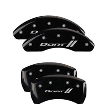 Load image into Gallery viewer, MGP 4 Caliper Covers Engraved Front &amp; Rear Silverado Black finish silver ch