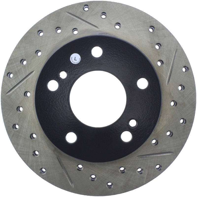 StopTech 94-96 Nissan 240SX SportStop Slotted & Drilled Front Left Rotor