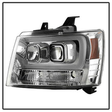 Load image into Gallery viewer, Spyder 07-14 Chevy Suburban/1500/2500/Tahoe V2 Projector Headlights Chrome PRO-YD-CSUB07V2-DRL-C
