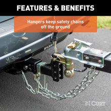 Load image into Gallery viewer, Curt Trailer Safety Chain Holder Bracket w/ 2in Shank