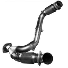 Load image into Gallery viewer, Kooks 07-08 GM 1500 3in x OEM Out GREEN Cat SS Y Pipe Kooks HDR Req