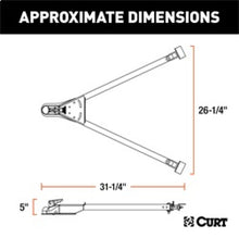 Load image into Gallery viewer, RockJock Curt Tow Bar with Adjustable Width Arms Car Mount 2in Ball 5000lbs