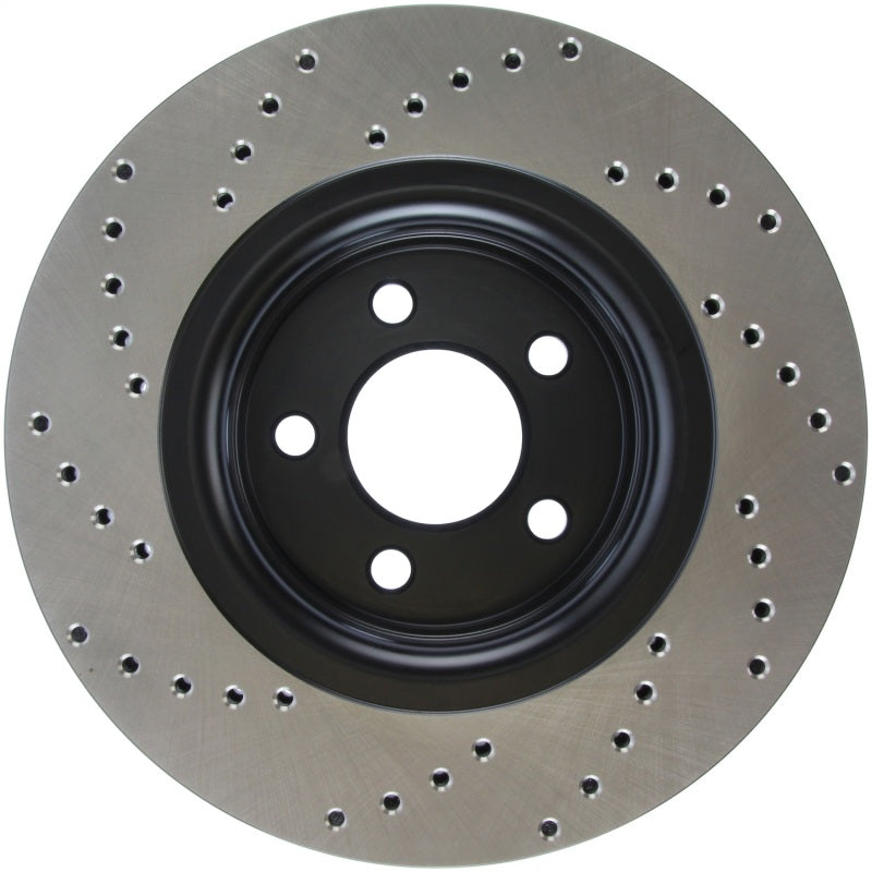 StopTech 15-17 Ford Mustang Drilled Sport Left Front Rotor