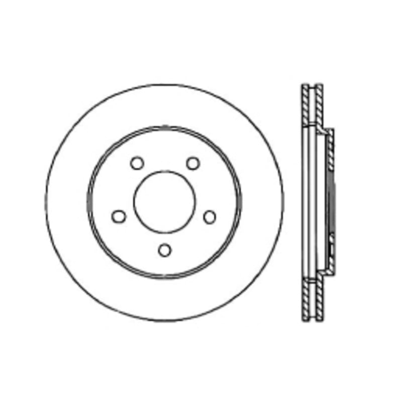 Stoptech 91-02 Dodge Caravan / Chrysler Town & Country Front Ultra-Premium CRYO-STOP Rotor