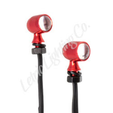 Load image into Gallery viewer, Letric Lighting 12mm Mini White Running Amber Turn Signal LEDs - Red Anodized